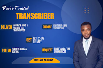 provide accurate audio and video to text transcription