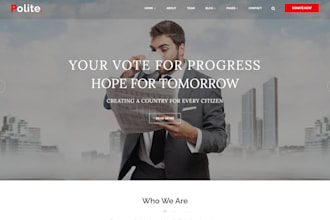 author, political, or portfolio website, book lanuch website, biography