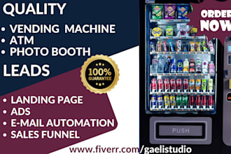 generate vending laundry machines leads massage chairs photo booths sales funnel