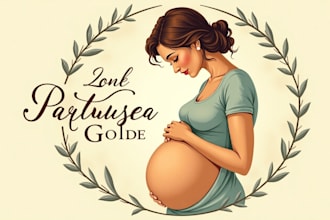 create unique pregnancy woman logo for you in just two days