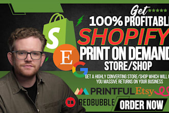 setup merch print on demand store, shopify etsy pod, shopify printful printify