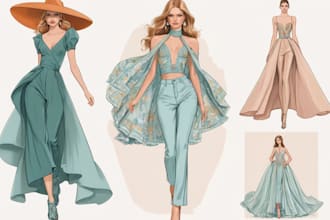 design and illustrate fashion collections for your brand