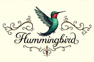 create outstanding hummingbird logo with express delivery