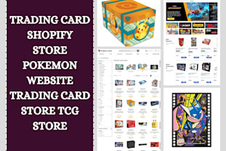 design trading card shopify store pokemon website trading card store tcg store