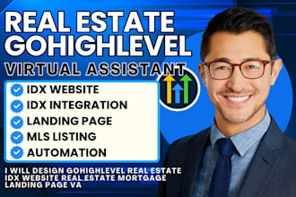 design gohighlevel real estate idx website real estate mortgage landing page VA