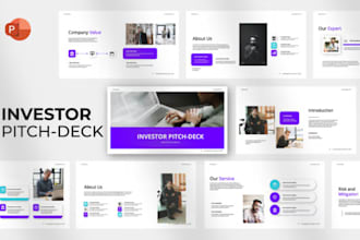 do powerpoint design, template, pitch deck design, keynote, canva presentation