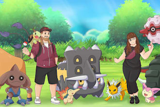 draw you as a pokemon trainer with your favorite pokemon