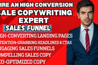 do copywriting for your sales copy, landing page copy and sales funnel