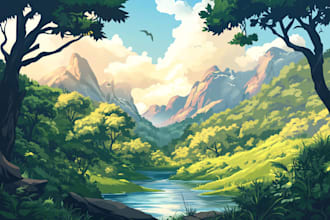 create fantasy environment concept art , landscape