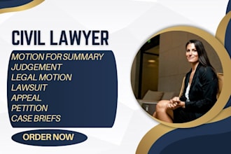be your lawsuit, motion for summary judgement, appeals, and complaint lawyer