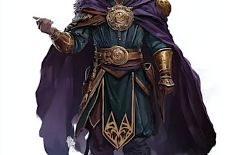 draw a fantasy character art for dnd or similar