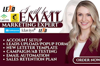 set up mailchimp, email marketing flow in klaviyo, automation, campaign
