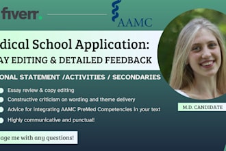 edit your med school personal statement and application