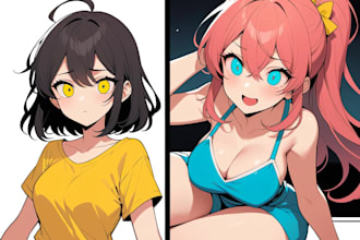color manga, comic or webtoon professionally art illustration