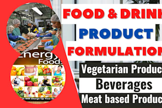 formulate a food and energy drink products, vitamins and nutritional supplements