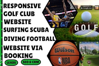 build golf club website football basketball website surfing scuba diving website