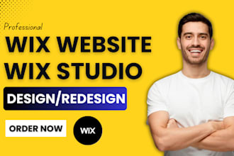 do wix website design, wix studio ecommerce website, and wix redesign