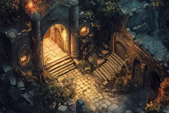 draw a custom fantasy map for rpgs, books and games