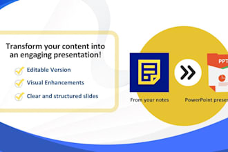 transform your raw notes into clear and eye cathy slides