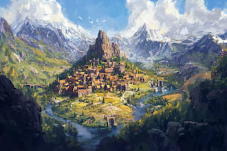 create fantasy city, town or village maps