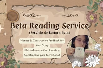 beta reader for books and comics, spanish and basic english