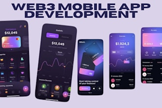 develop web3 mobile app, web3 web app, crypto exchange app, fintech app, dapp