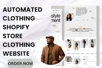 develop automated clothing shopify store gempages fashion clothing marketing