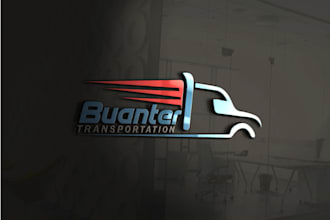 design modern transport logistic trucking logo