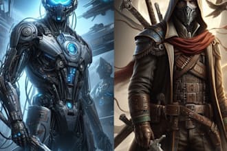 make a sci fi illustration, game or sci fi character