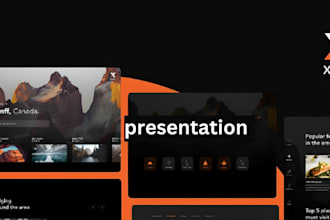 design a premium powerpoint pitch deck or presentation template