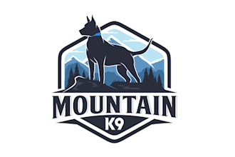 do animal pet mountain shop cat dog care logo design