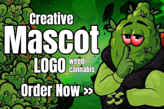 do a unique marijuana, cannabis, weed cartoon logo design