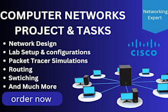 do cisco packet tracer simulation, computer networking labs, and assignments