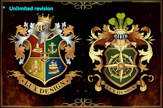design luxury heraldic coat of arms logo