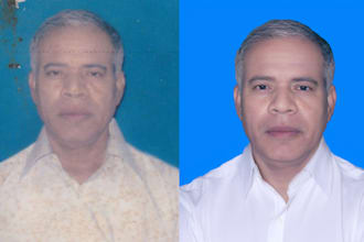 restore, repair, recolor color  improve an old photo
