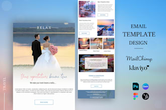 design custom mailchimp, klaviyo email marketing template newsletter