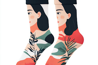 draw sublimation all type of unique socks design and pattern