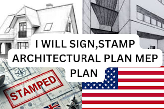 draw stamp architectural structural construction, fire sprinkler mep city permit