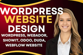 design, revamp wordpress webador, showit, odoo, duda, webflow website developer