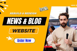 build a wordpress blog or news website magazine website development