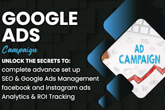 set up google ads campaign adwords SEM ads ppc campaign ads facebook ads grant