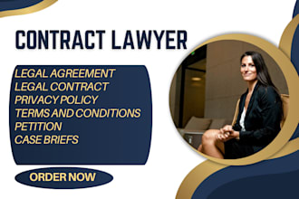 be your business lawyer and handle contracts and agreements