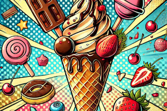 design food pop art of your food pop art
