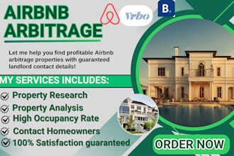 be your airbnb arbitrage property finder for short term rental in USA, UK and ca