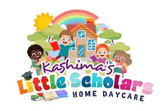 design unique modern childcare, education, kids and children logo