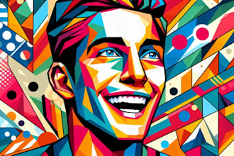 draw an awesome wpap pop art portrait style