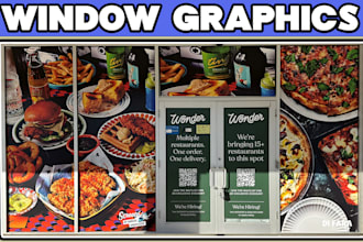 do professional signage design, shop front, window graphic