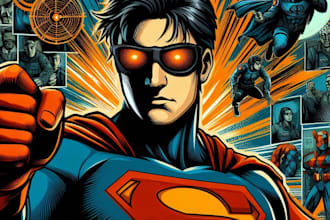 draw your superhero character in comic style