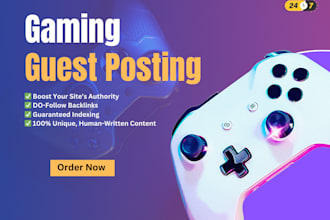 do sports gaming guest post on high da DR and traffic sites