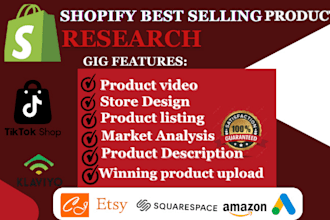 do shopify product research, market trends,niche hunting to find winning product